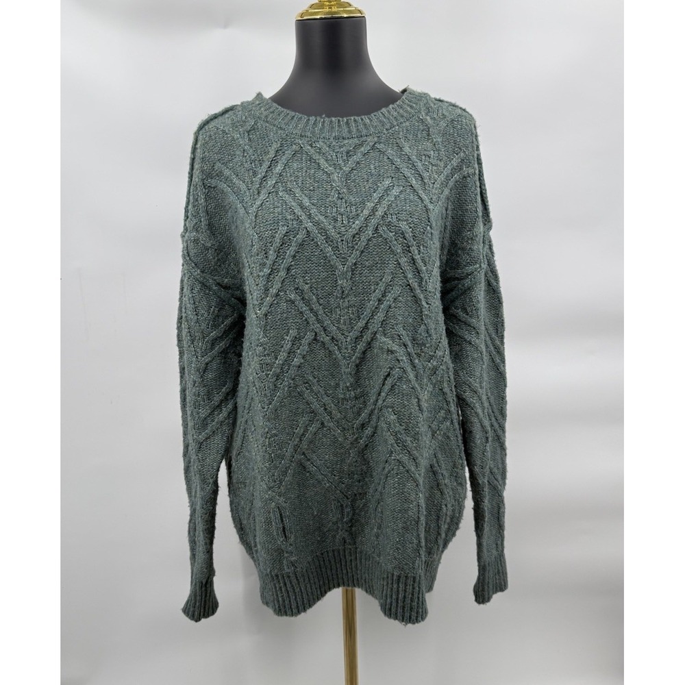 Arizona Jean‎ Co Womens Long Sleeve Oversized Sweater Size S Sage Leaf
